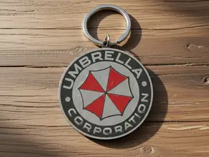 Resident Evil Umbrella Corporation Logo Keychain
