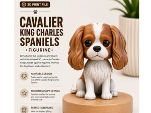 Cavalier King Charles Spaniels Dog puppy figurine