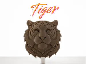 Tiger Head – Ready‑to‑Hang Wall Sculpture