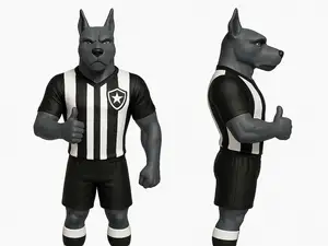 Botafogo Mascot 3D Model – Work in Progress