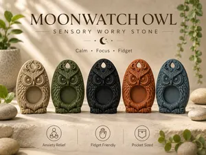 Moonwatch Owl – Sensory Worry Stone