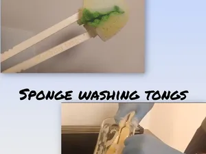 Sponge washing tongs