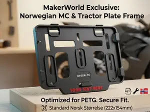 Norway and Brazil License Plate Frame Motorcyle