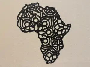 Africa Map Mandala Wall Art