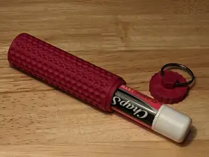 Chapstick Holder Keychain - Golf Ball Texture