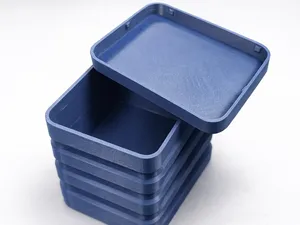 Stackable Rectangular Storage Box with Lid