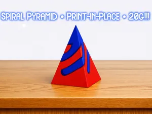 Spiral Pyramid • Print‑in‑Place • 20g!!!