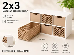 Modular Mini Shelf 2x3 – Deep 150mm Version