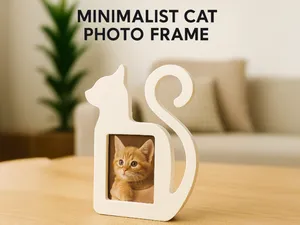 Minimalist Cat Photo Frame – Dual Size