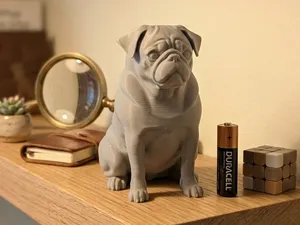 Chubby pug figurine