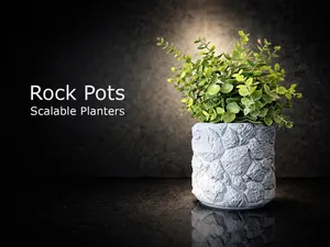 Rock Pot – Scalable Stone Planter (Cylinder)