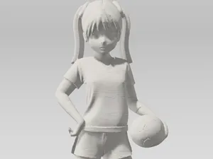 Anime Football / Soccer Player Girl Figure