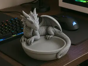 Dragon Catch-All Holder Fantasy Desk Tray