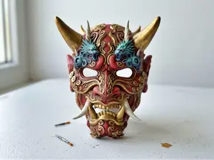 Oni Dragon Mask STL – Japanese Demon Mask