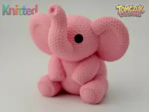 KNITTED ELEPHANT – CUTE PRINT-IN-PLACE PLUSH!