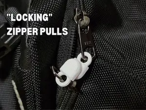 Anti Theft "Locking" Zipper Pulls