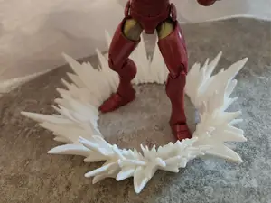 Action figure impact/shockwave effects