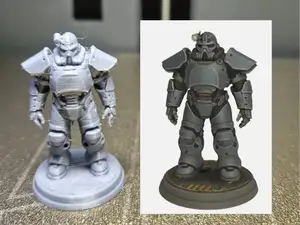 Fallout T65 PowerArmor Miniatur 44 mm