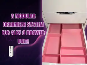 Modular Bin System For IKEA 9 Drawer Alex Unit!
