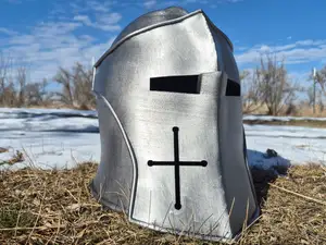 Barbuta Helmet with moveable faceplate