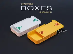 Stackable Box with Sliding Lid
