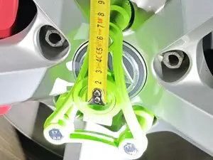 Radmitte-Kotflügel Messmittel, Fahrzeughöhe