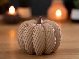 Spiral Pumpkin Container with Lid