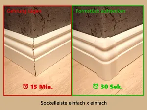 Sockelleisten-Ecke OHNE sägen – nur aufstecken
