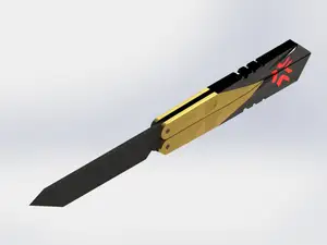 Valorant Butterfly Knife - print in place