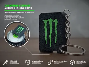 Can Opener Keychain - Monster Energy Drink