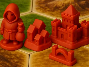 Catan 3D-Printed Game Piece Set -The right version
