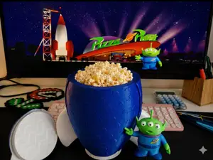 toy story pizza planet porta popcorn/caramelle