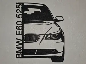 BMW E60 525 – Silhouette Wall Art