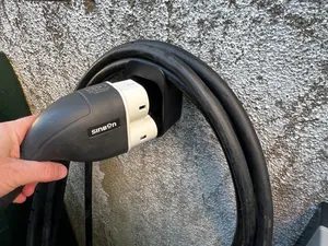 CCS2 EV Charger Socket and Cable Wall mount Holder