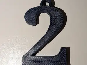 number 2 keychain