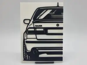 2D Wall Art Saab 9-3 Turbo