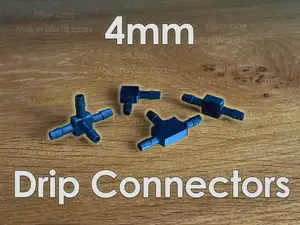 4mm Drip Irrigation Connectors (Printable)