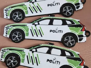 Norwegian Policecar keyring