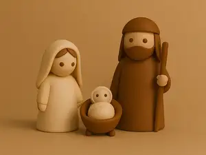 Minimalist Nativity Set - Christmas Crib Scene
