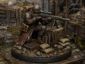 Trench Crusade tactical sniper Miniature