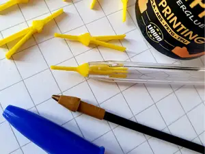 Precision glue applicator for Bic barrel