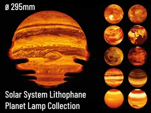 Solar System Lithophane Planet Lamps - ⌀295mm