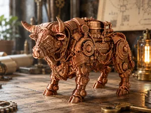 Steampunk Biomechanical Bull