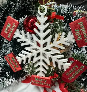 Snowflake ornament with replaceable caption