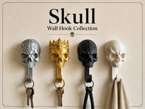 Skull Wall Hook Collection | Gothic Wall Hanger