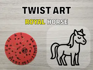 Twist Art 47 Horse - Rotary Drawing Stencil
