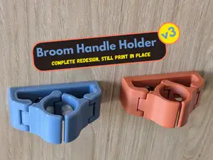 Broom Handle Holder Print in Place
