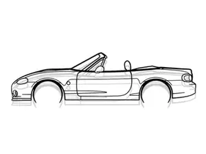 Mazda Miata mx5 NB lineart
