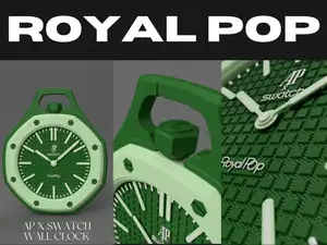 Horloge murale AP x Swatch Royal Pop