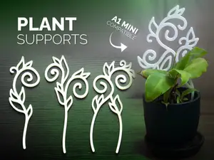 Hand-Drawn Plant Support Stakes